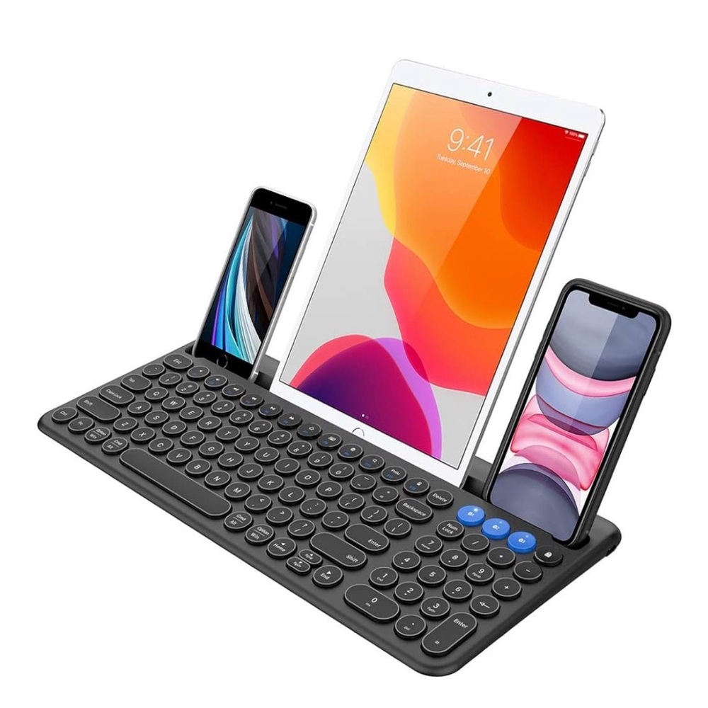 Arteck Wireless Bluetooth Keyboard with Blue Accents